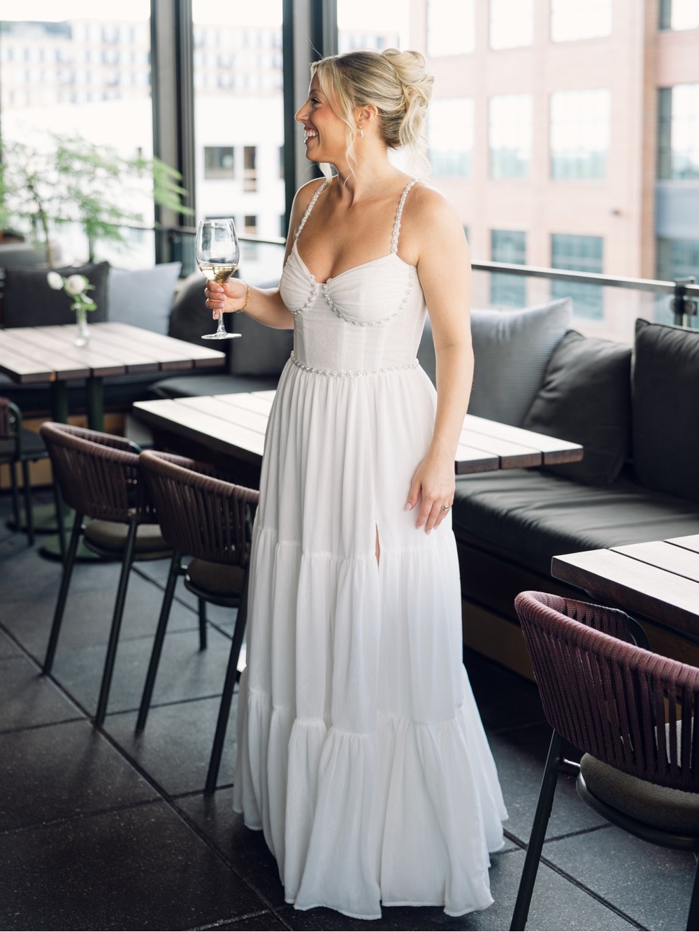 V Chapman Gwen Dress - white/bridal